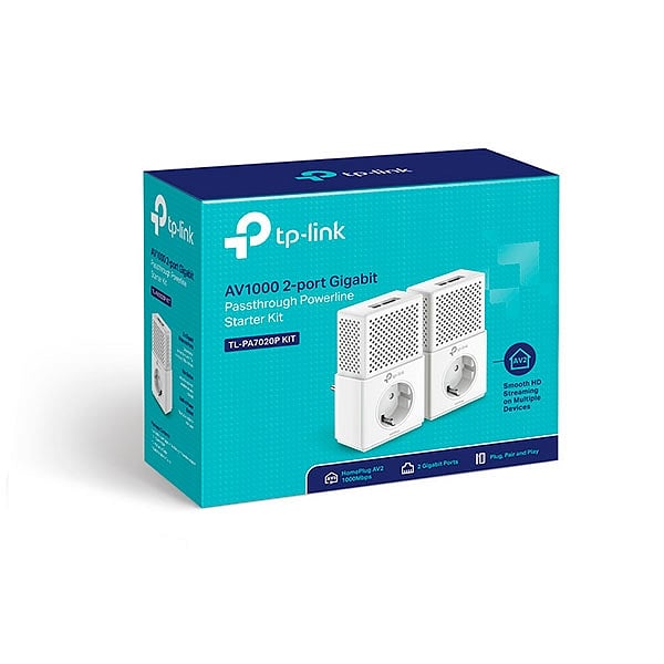 TPLink TLPA7020P KIT AV1000 con enchufe 2xLan  PLC