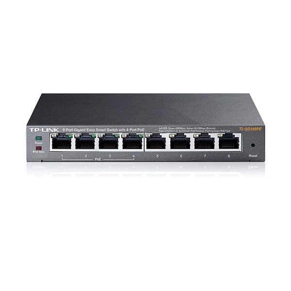 TPLink SG108PE POE 55W Metálico Semigestionable  Switch
