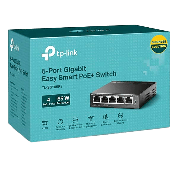 TPLink 5 Puertos Gigabit PoE 65W  Switch