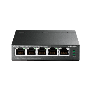 TPLink TLSG1005LP 5P 10  100  1000 4 POE 40W  Swich