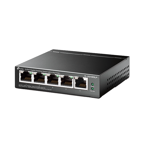 TPLink TLSG1005LP 5P 10  100  1000 4 POE 40W  Swich