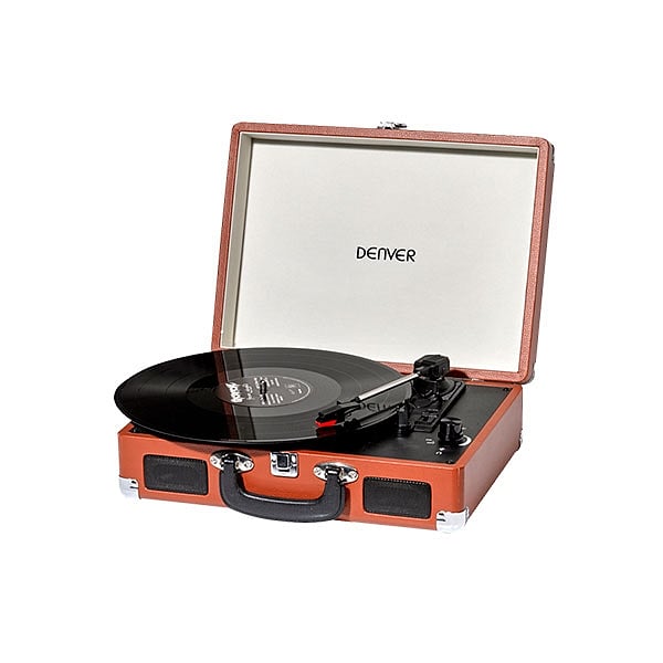 DENVER VPL120 USB Software Grabacion Marron  Tocadiscos