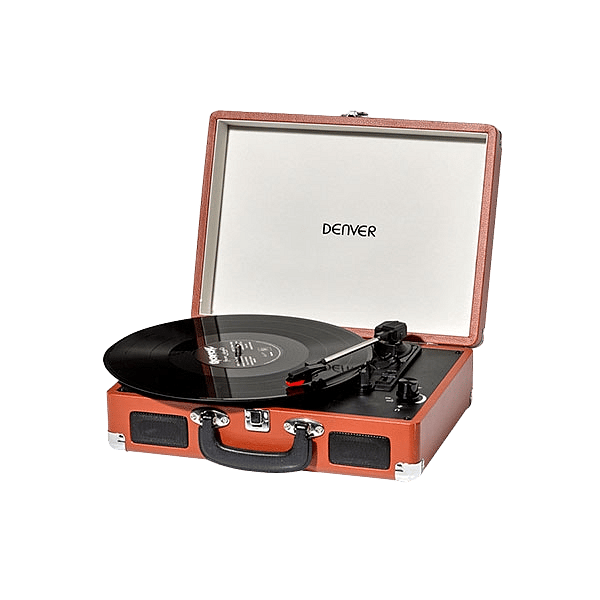 DENVER VPL120 USB Software Grabacion Marron  Tocadiscos