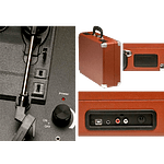 DENVER VPL120 USB Software Grabacion Marron  Tocadiscos