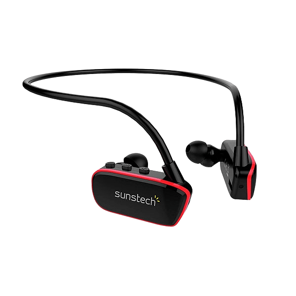 Sunstech Argos sumergible MP3 8GB negro rojo  Auriculares
