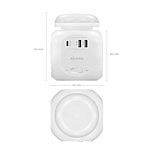 Aisens ASPS2A1CLPQ02W  4 Tomas  1xUSBC 20W PD30  2xUSBA 18W QC30  Luz Nocturna  18M Blanco  Regleta de Enchufes Sobremesa Multifunción