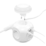 Aisens ASPS3A1CL01W  4 Tomas  1 x USBC  3x USBC  Luz Nocturna  18M Blanco  Regleta de Enchufes Sobremesa Multifuncion