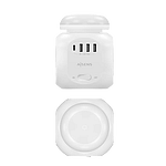 Aisens ASPS3A1CL01W  4 Tomas  1 x USBC  3x USBC  Luz Nocturna  18M Blanco  Regleta de Enchufes Sobremesa Multifuncion