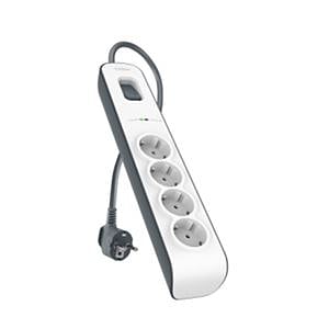 Belkin BSV400VF2M 4 Tomas Botones BlancoGris  Regleta