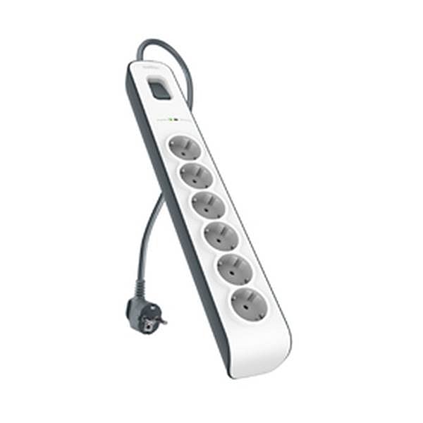Belkin BSV603VF2M 6 Tomas Botones BlancoGris  Regleta