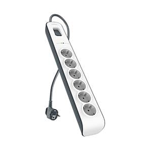 Belkin BSV603VF2M 6 Tomas Botones BlancoGris  Regleta