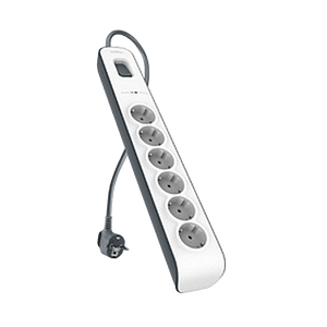 Belkin BSV603VF2M 6 Tomas Botones BlancoGris  Regleta