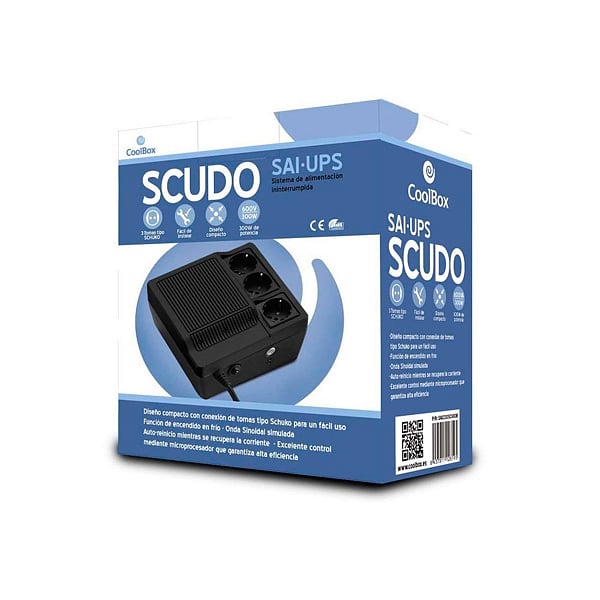 Coolbox SAI 600VA Scudo 3 Tomas Schuko  SAI