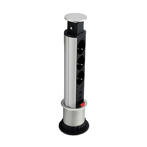 Equip 3 Tomas Schuko  2 USB para Mesa 60mm  Regleta mesa