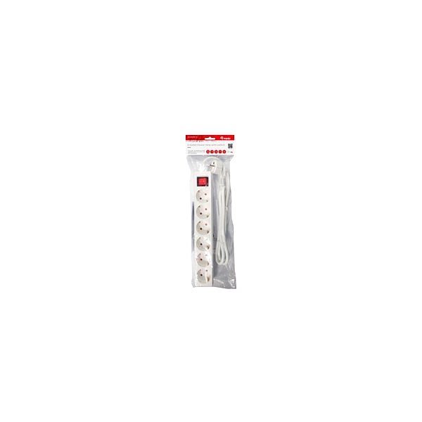 Equip 6 Tomas Schuko 15M con interruptor  Regleta