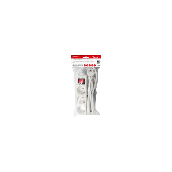 Equip 3 Tomas Schuko 15M con interruptor  Regleta