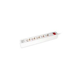 Equip 5 Tomas Schuko  2 USB 15M con interruptor  Regleta
