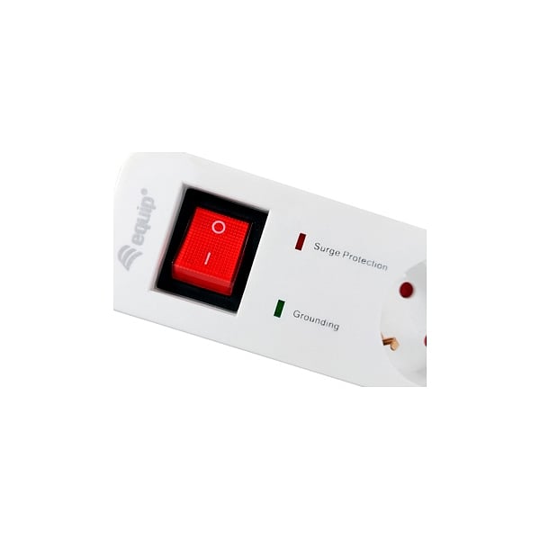 Equip 5 Tomas Schuko  2 USB 15M con interruptor  Regleta