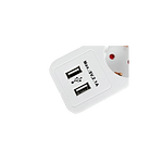 Equip 5 Tomas Schuko  2 USB 15M con interruptor  Regleta