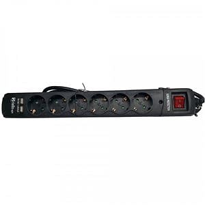 Thunder 6 tomas 16A con 2xUSB cable 15m  Regleta
