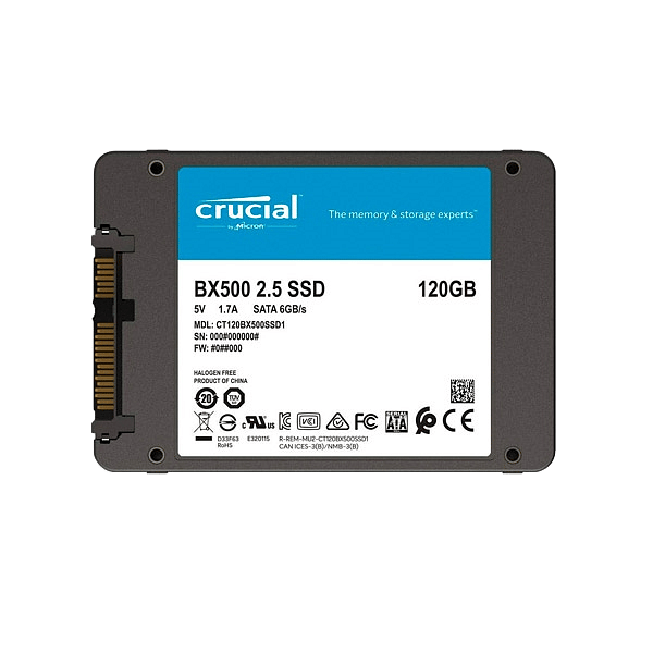 Crucial BX500 SATA 25 120GB  Disco Duro SSD