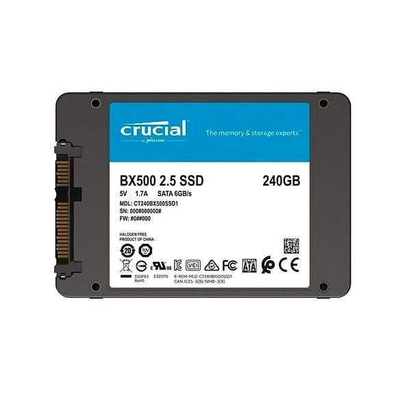 Crucial BX500 SATA 25 240GB  Disco Duro SSD