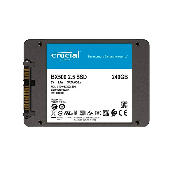 Crucial BX500 SATA 25 240GB  Disco Duro SSD