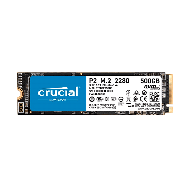 Crucial P2 500GB 3D NAND NVMe PCIe M2  SSD