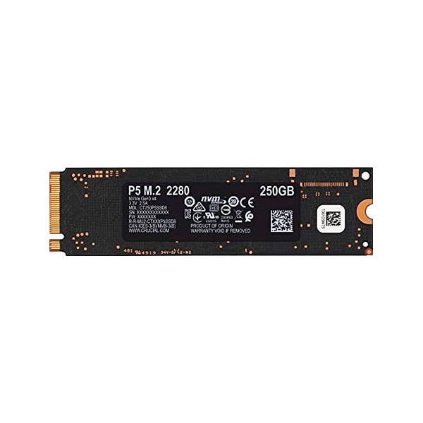 Crucial P5 250GB 3D NAND NVMe PCIe M2  SSD