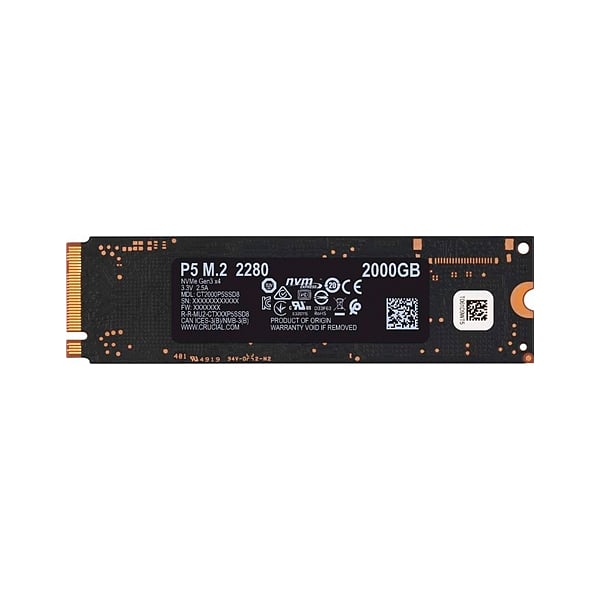 Crucial P5 2TB 3D NAND NVMe PCIe M2  SSD