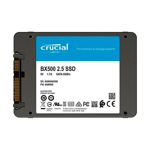 Crucial BX500 SATA 25 500GB  Disco Duro SSD