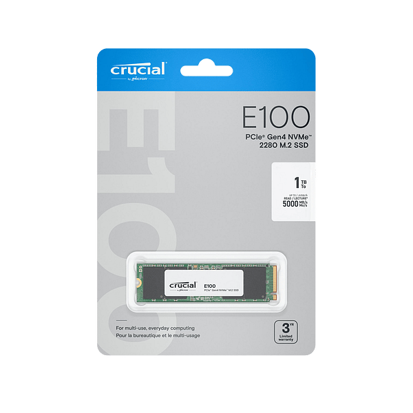 Crucial E100 1TB  SSD M2 PCIe 40 NVMe