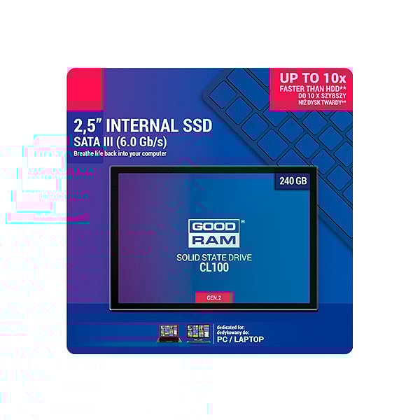 GOODRAM SSD 240GB 25 CL100 Gen 2  Disco Duro Sólido