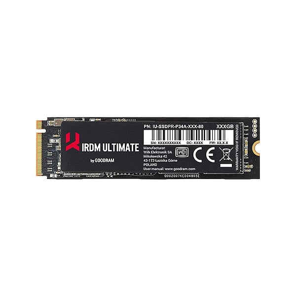 GOODRAM IRDM Ultimate M2 PCIe NVMe 480GB  Adaptador