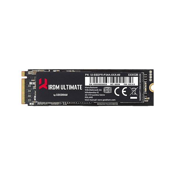 GOODRAM IRDM Ultimate M2 PCIe NVMe 480GB  Adaptador
