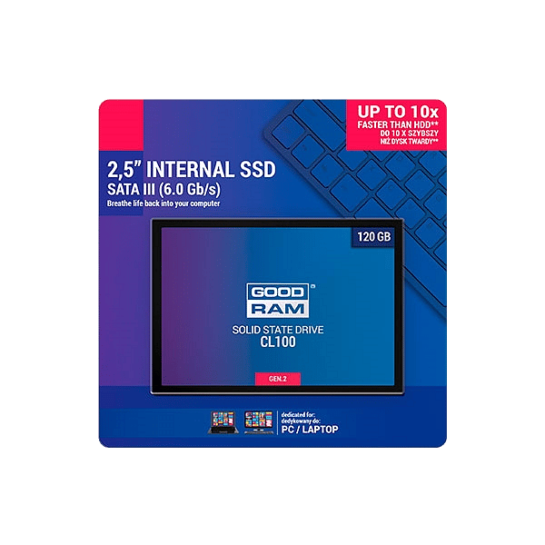 Goodram SSD 120GB 25 CL100 Gen2  Disco Duro Sólido