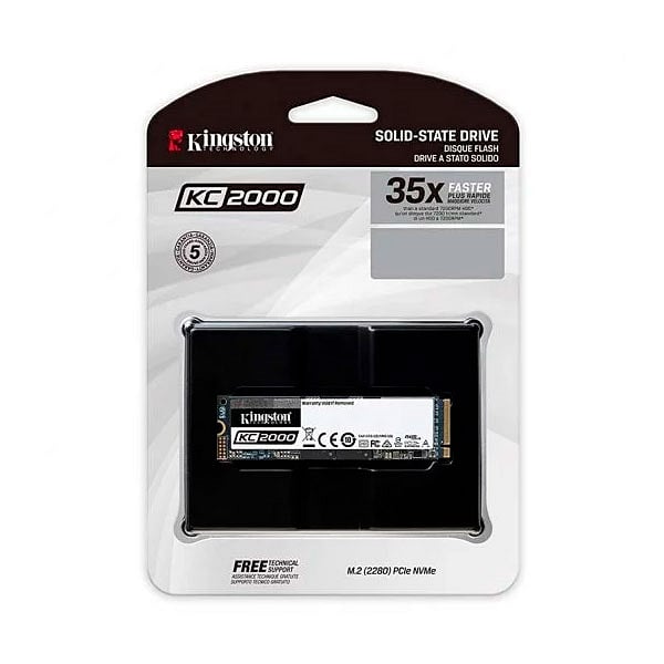 Kingston KC2000 500GB M2 NVMe PCIe  Disco Duro SSD