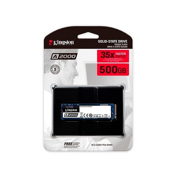 Kingston A2000 M2 2280 NVMe PCIe 500GB  Disco Duro SSD