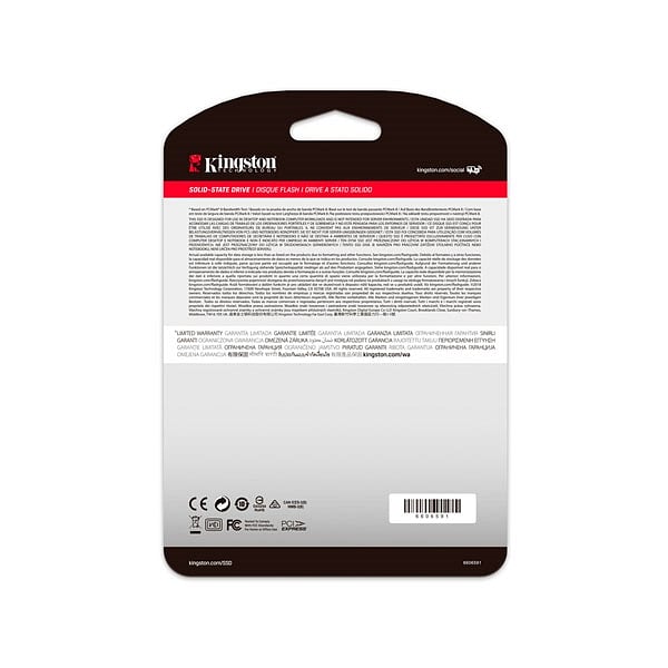 Kingston A2000 M2 2280 NVMe PCIe 500GB  Disco Duro SSD