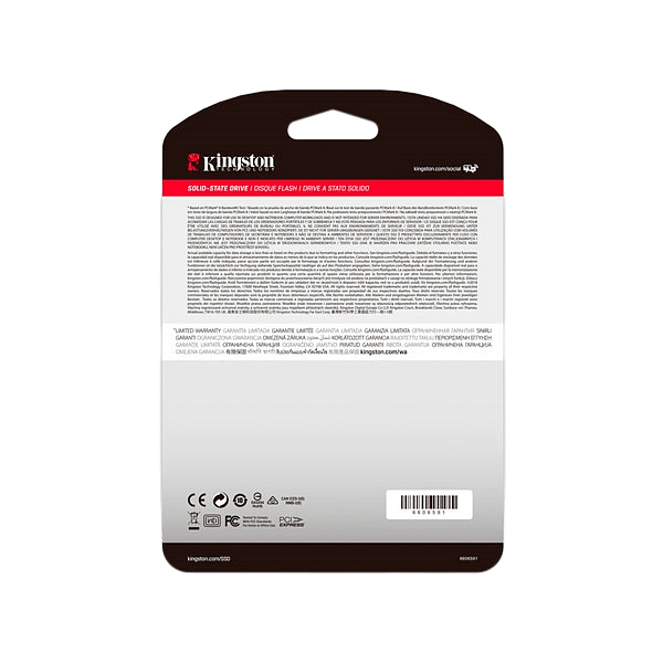 Kingston A2000 M2 2280 NVMe PCIe 1TB  Disco Duro SSD