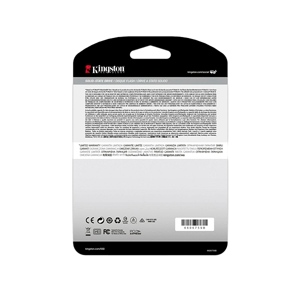 Kingston KC2500 M2 2280 NVMe PCIe 250GB  Unidad SSD