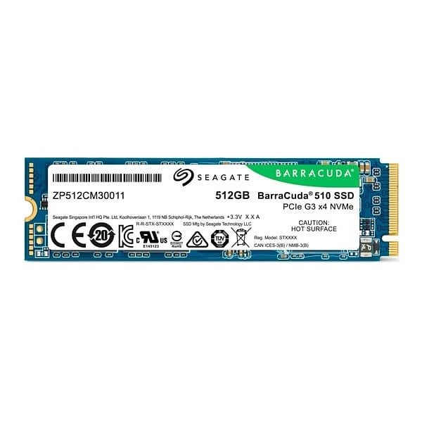 Seagate Barracuda 510 512GB M2 PCIe NVMe  Disco Duro SSD