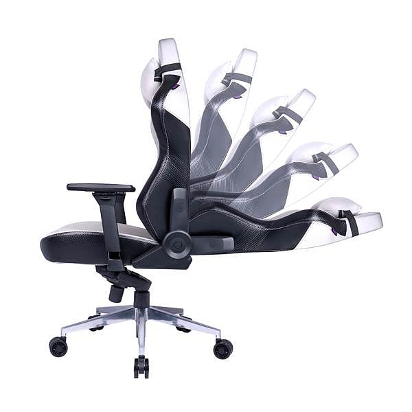 Silla Gaming Cooler Master Caliber X1C Grey  Silla Ergonómica Reclinable Soporte Lumbar cojines de espuma de alta densidad Reposabrazos 4D