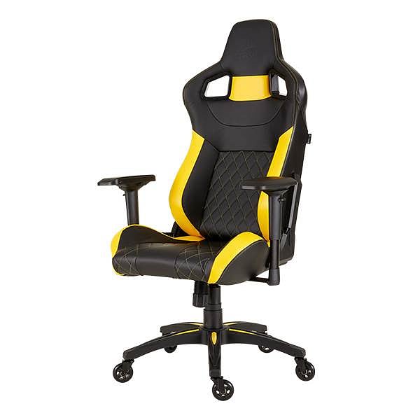 Corsair T1 Race 2018 Black  Yellow  Silla