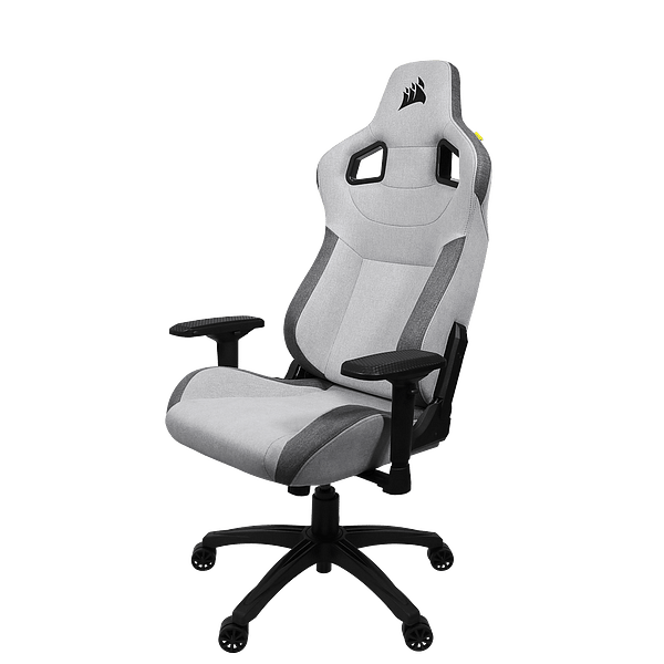 Corsair T3 RUSH Fabric  Silla Gaming Reclinable Ergonómica con Soporte Lumbar y Cervical Grey  Silver