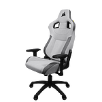 Corsair T3 RUSH Fabric  Silla Gaming Reclinable Ergonómica con Soporte Lumbar y Cervical Grey  Silver