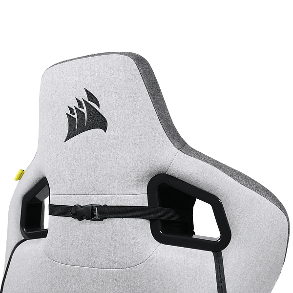 Corsair T3 RUSH Fabric  Silla Gaming Reclinable Ergonómica con Soporte Lumbar y Cervical Grey  Silver