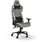 Corsair T3 RUSH Fabric  Silla Gaming Reclinable Ergonómica con Soporte Lumbar y Cervical Grey  White