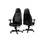 Noblechairs Icon cuero PU negro  azul  Silla
