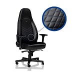 Noblechairs Icon cuero PU negro  azul  Silla